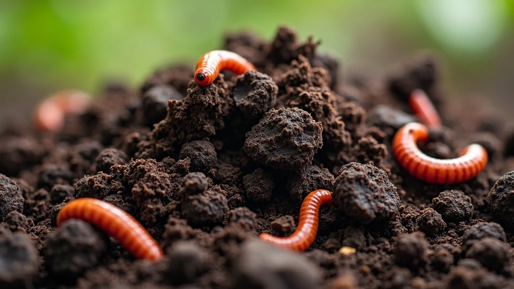 Komposztban sürgő-forgó giliszták