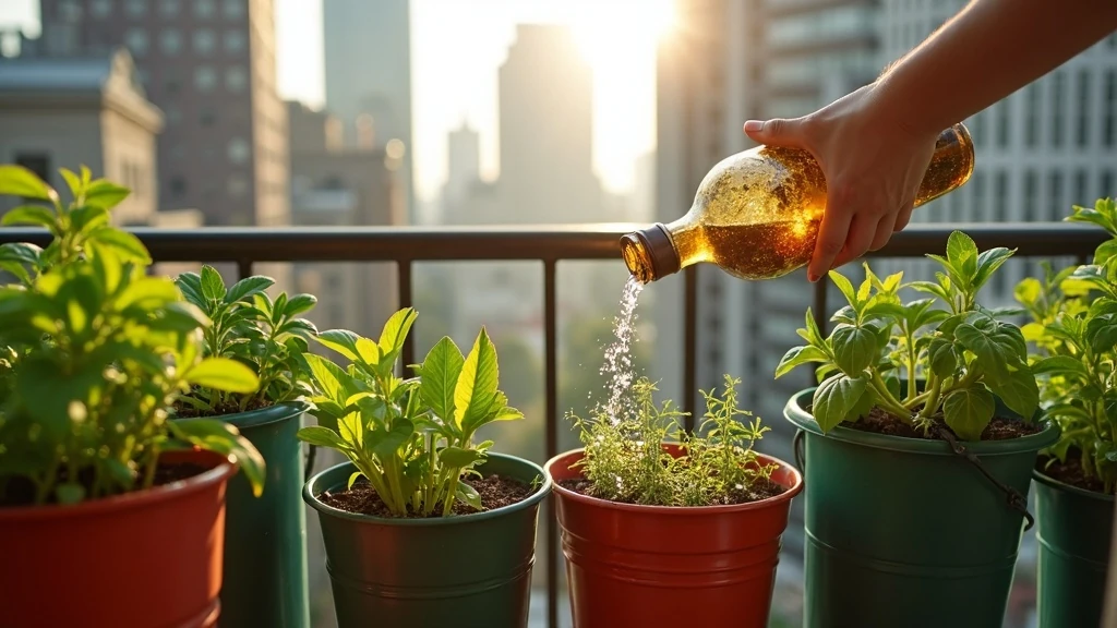 Újrahasznosított balkonkert