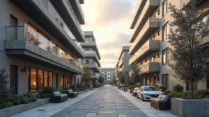 Éjszakai zöld erkély panoráma