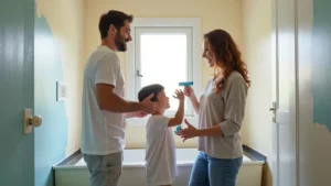 Családi DIY fürdőfestés