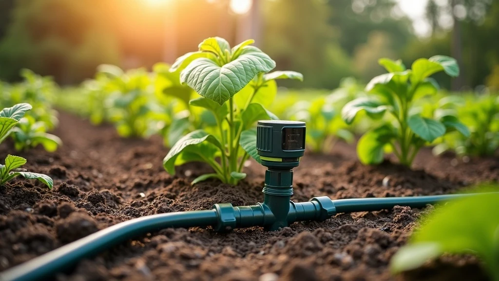 Okos ágyás működés közben Csepegtetős magaságyás érzékelővel