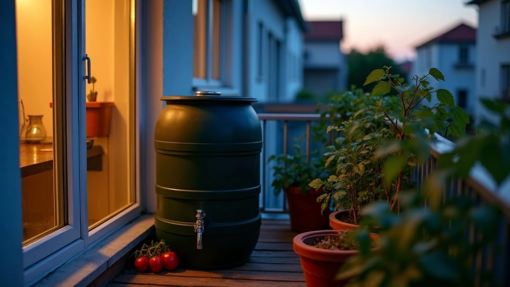 Erkélyi esővíz-gyűjtő