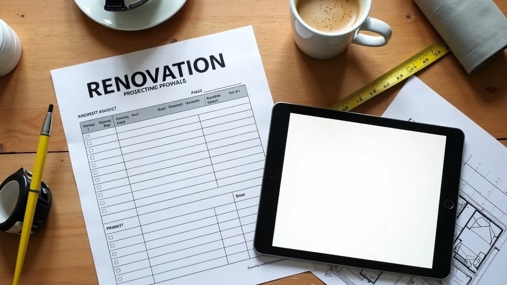 Tervezés nyugodt reggeli hangulatban Felújítási lista kávé mellett