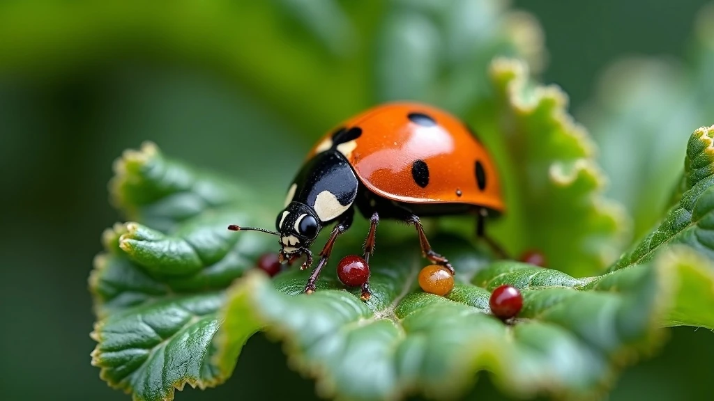 Természetes ragadozó Katicabogár védelemben