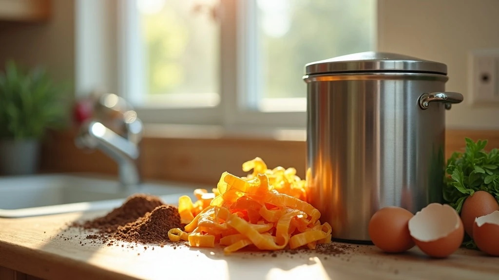 Konyhai hulladék komposzt előtt