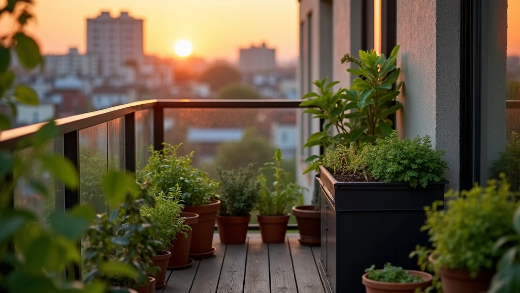 Komposztálj kis helyen is Balkon komposztáló naplementében